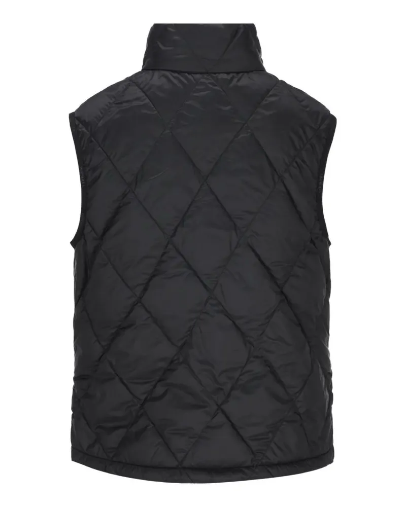 Burberry Diamond-Quilted Down Vest — Black Black
