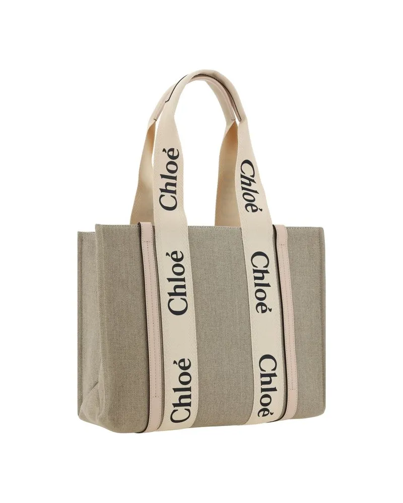 Chloé Women's Beige Linen Handbag Bag Beige