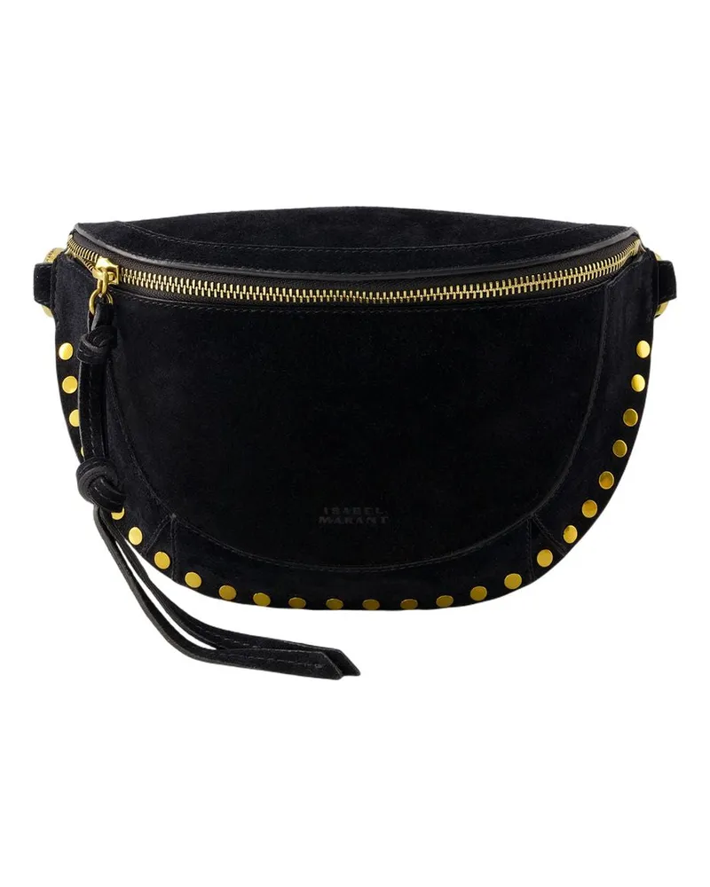 Isabel Marant Women's Skano Crossbody -  Leather Black Calfskin Bags Fanny-Packs Black