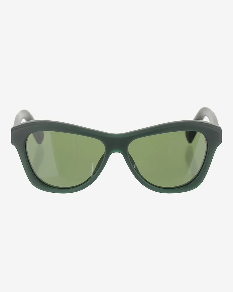 Jacquemus Women's Palmier Sunglasses With Square Frame Green Acetate Glasses & Frames Green
