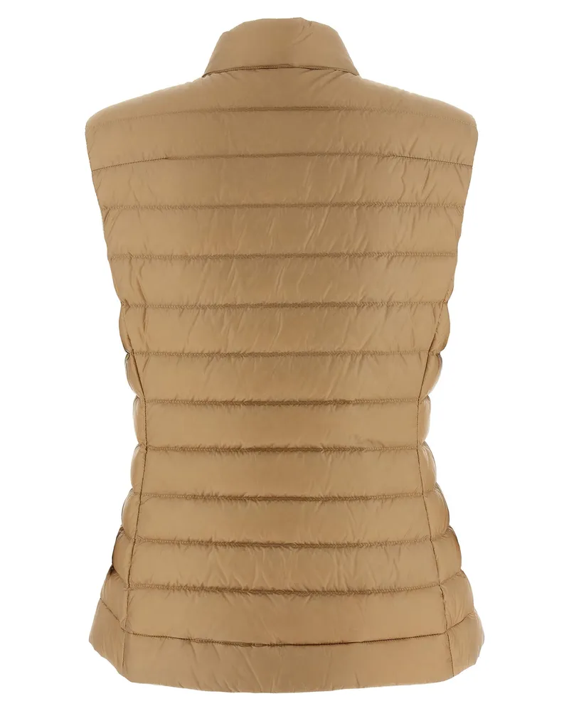 Moncler Women's Beige Polyamide Sleeveless Jacket Clothing Beige