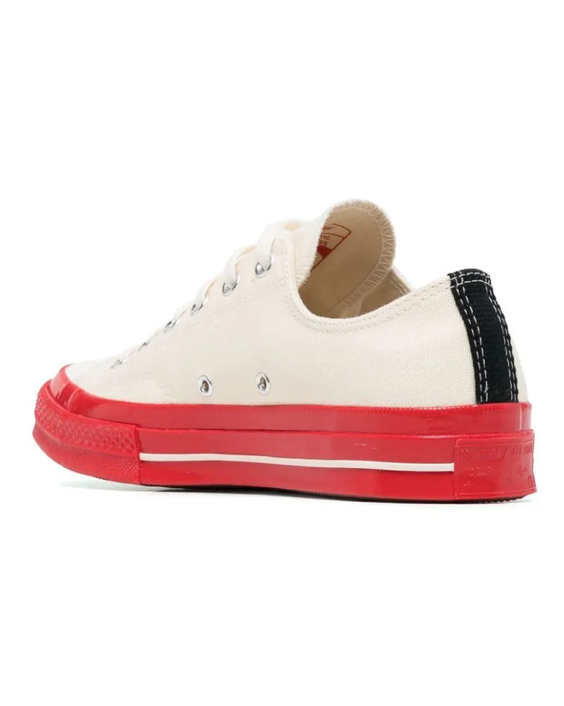 Comme des Garçons Men's Comme Des Garã§ons Play X Converse Chuck 70 Sneakers White Shoes White