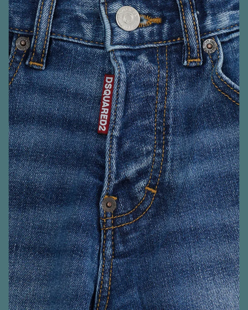 Dsquared2 Boys' Jeans Stanislav Blue Denim Cotton Blue