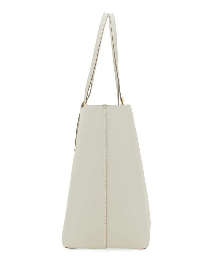 MCM Women's Shopping Bag Himmel White Cowhide Handbags Hand White