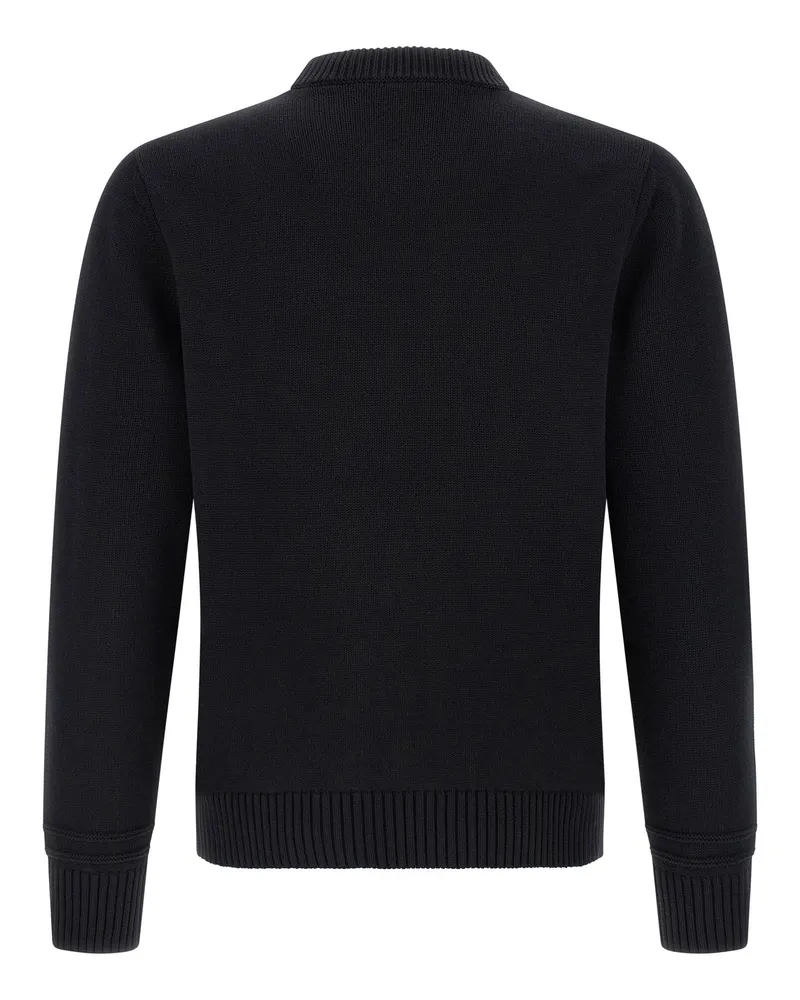 Gucci Intarsia Logo Knit Sweater — Black Black