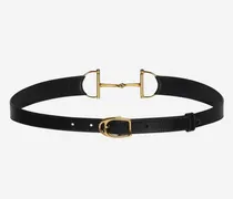 Oversized Buckle Belt — Black