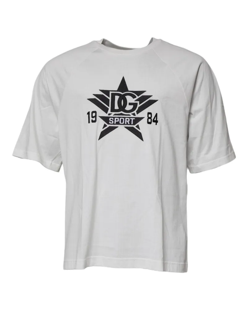 Dolce & Gabbana Logo-Graphic Crewneck T-Shirt — White White