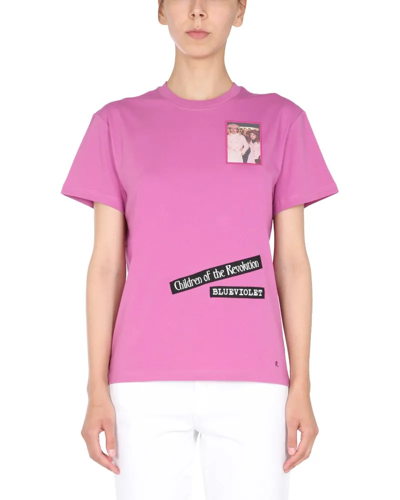 Raf Simons Logo Patch T-Shirt — Pink Pink