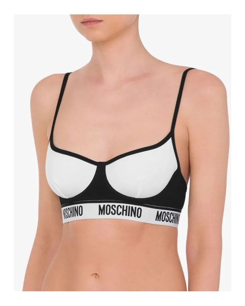 Moschino Women Multicolor Cotton Bra Clothing White