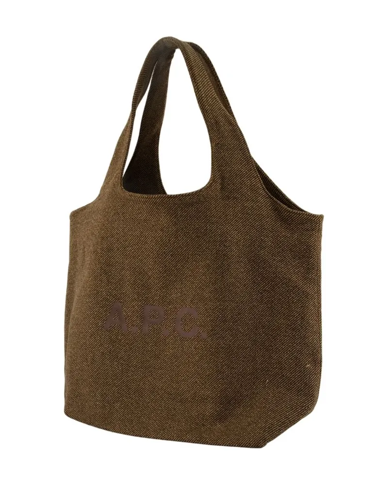 A.P.C. Ninon Fabric Tote Bag — Brown Brown