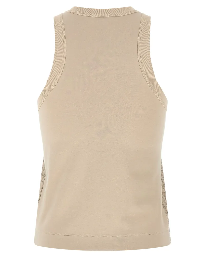 Brunello Cucinelli Women's Beige Cotton Tank Tops Beige