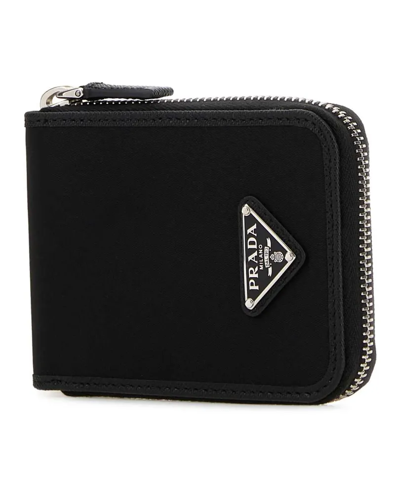 Prada Men's Black Fabric Wallet Nero Portafogli Black