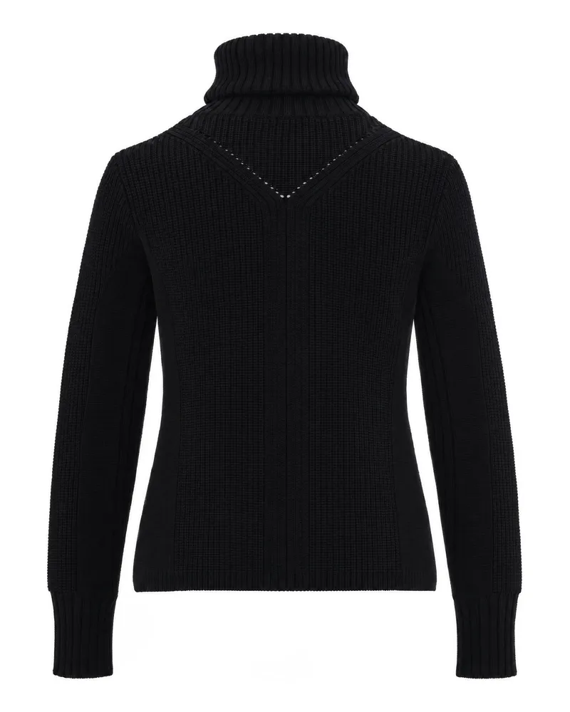 Patrizia Pepe Asymmetric Zip Sweater — Black Black