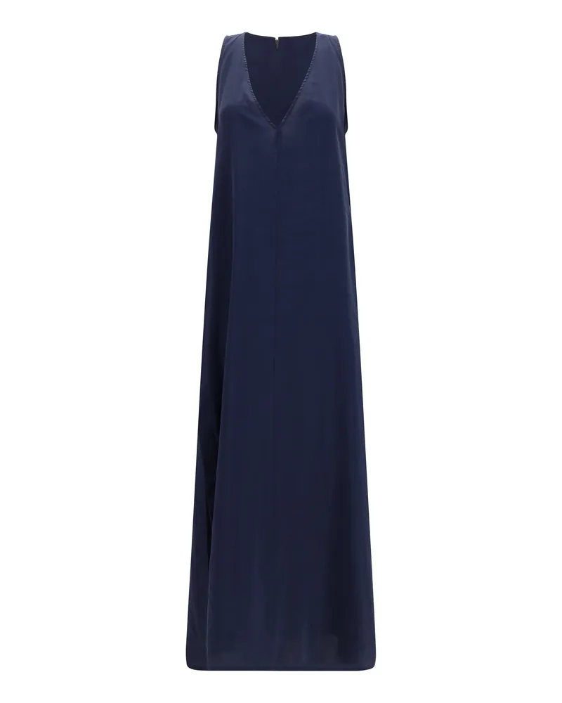 CRUNA Women's Long Dress Lauren Midnight Blue Viscose Navy