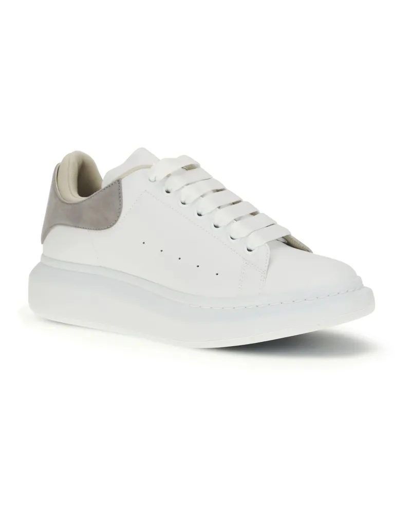 Alexander McQueen Men's Oversized Sneakers With Suede Heel Tab White-Grey White/grey White