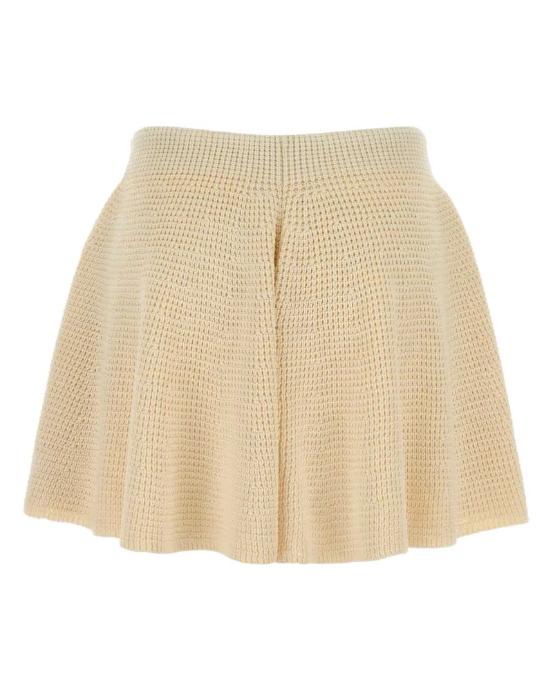 Alaïa Waffle Shorts — Beige Beige