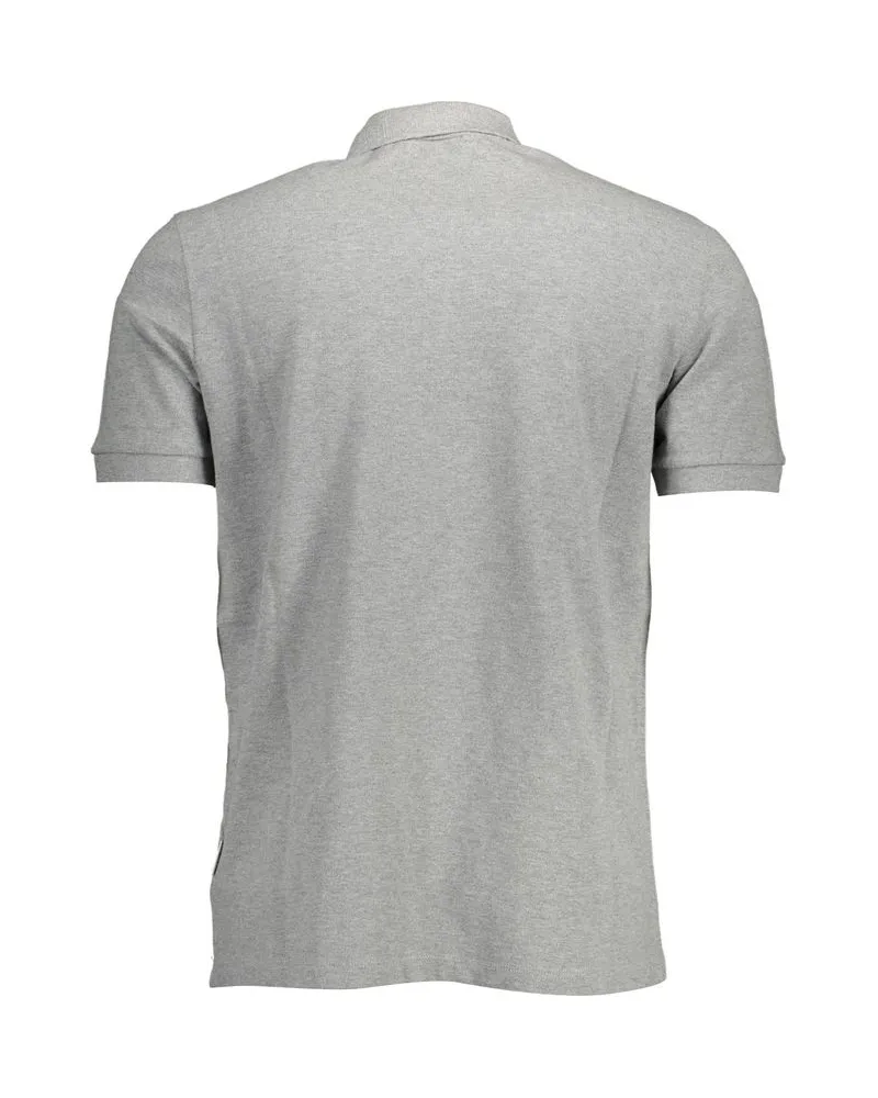 Napapijri Logo-Embroidered Polo — Gray Gray