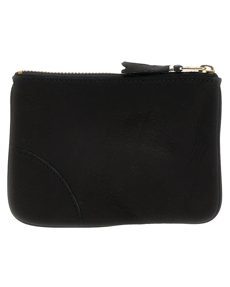 Comme des Garçons Washed Calfskin Card Case — Black Black