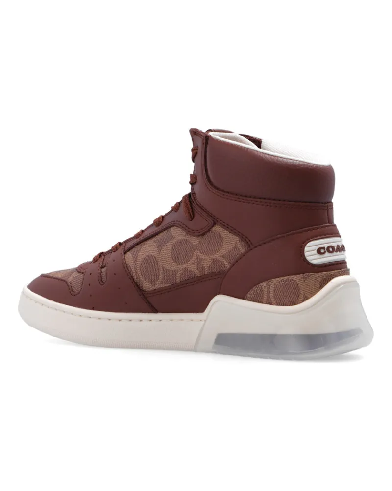 Coach Men's Citysole Signature High-Top Sneakers Brown Shoes Brown