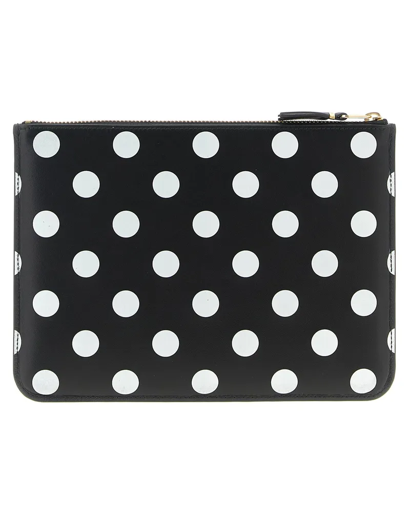 Comme des Garçons Unisex Bicolor Cowhide Cardholder Accessory Black