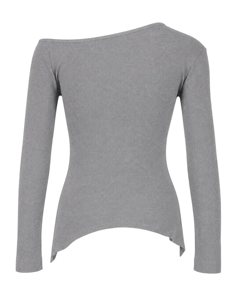 Vivienne Westwood Asymmetric Off-Shoulder T-Shirt — Grey Grey