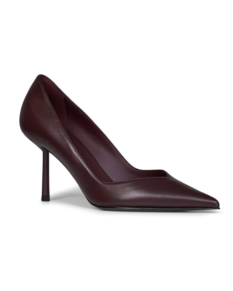 Le Silla Women's Pumps Vivienne Nappa Leather Burgundy Lambskin High Heel Shoes Burgundy