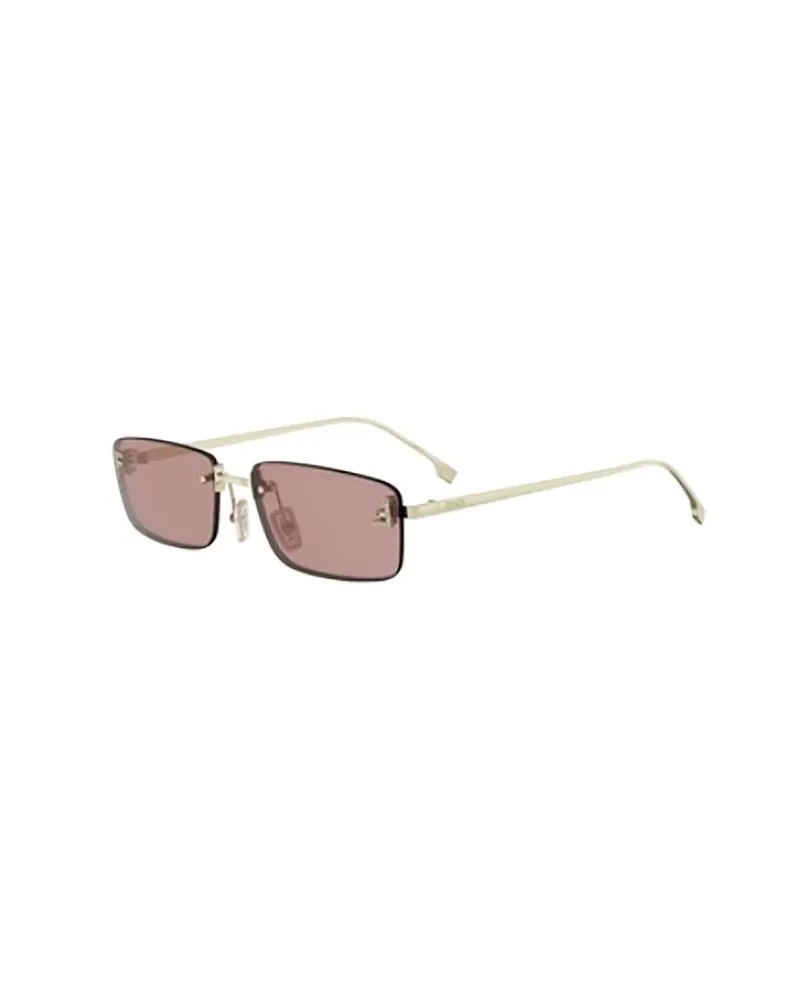 Fendi Unisex Sunglasses Pink Metal Pink