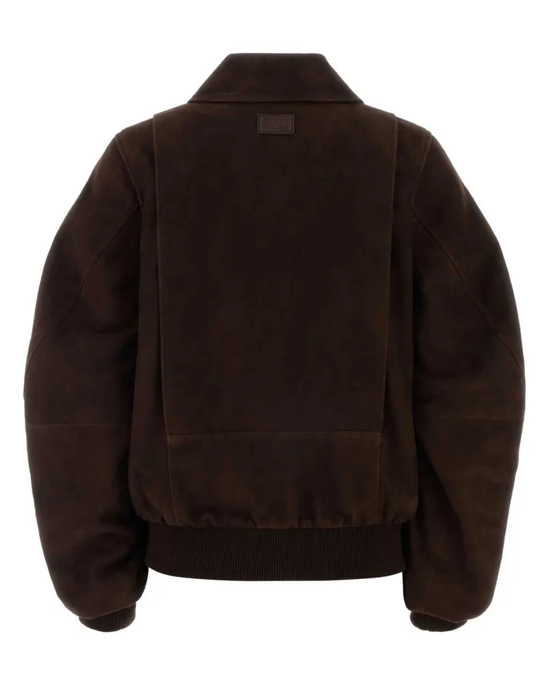 Loewe Dark Brown Giacche Pelle Jacket Brown