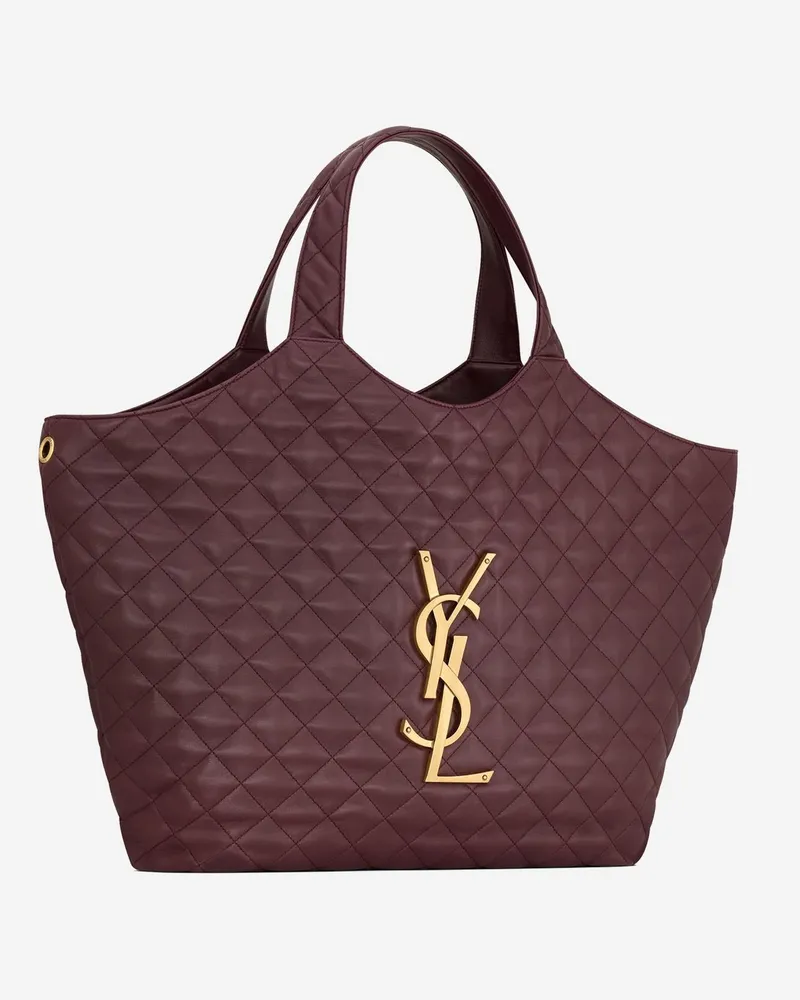 Saint Laurent Women's Shoulder Bag Icare Nappa Leather Bordeaux Burgundy