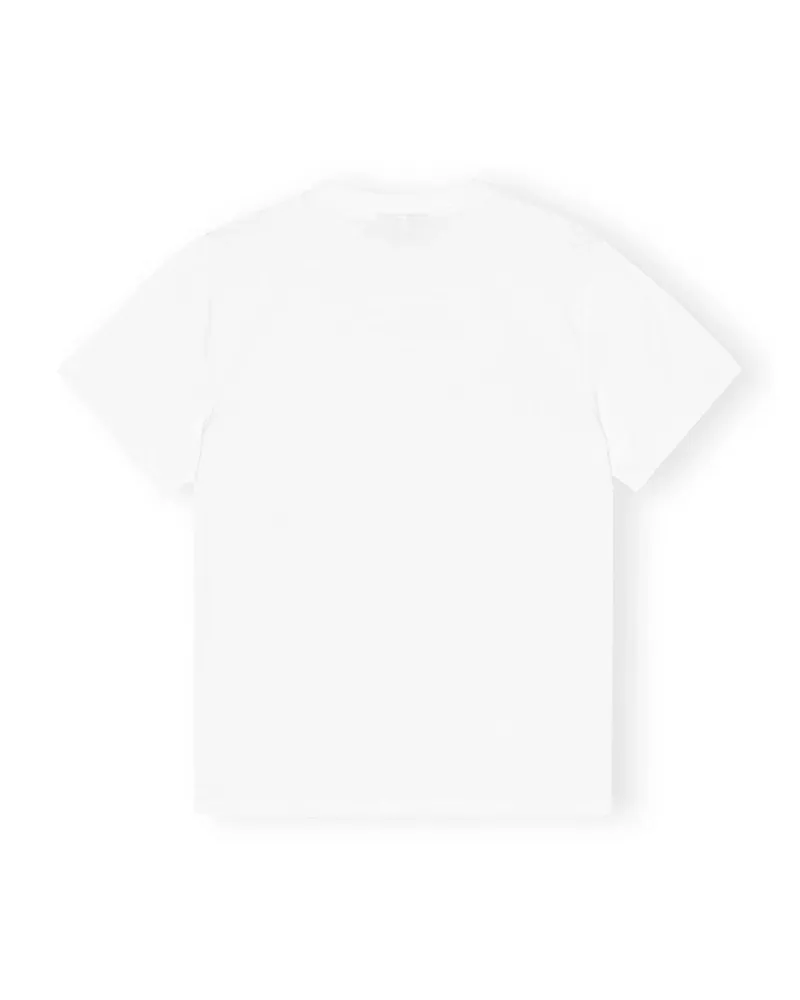 Ganni Logo-Graphic Organic Cotton T-Shirt — White White