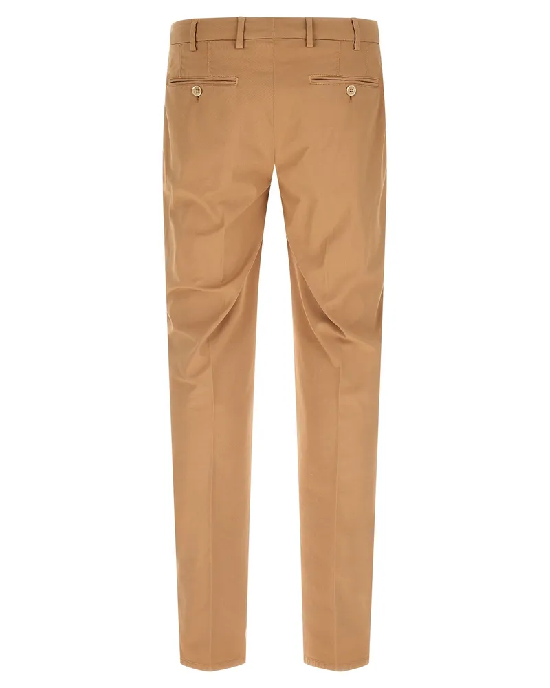 Brunello Cucinelli Men's Beige Cotton Casual Pants Beige