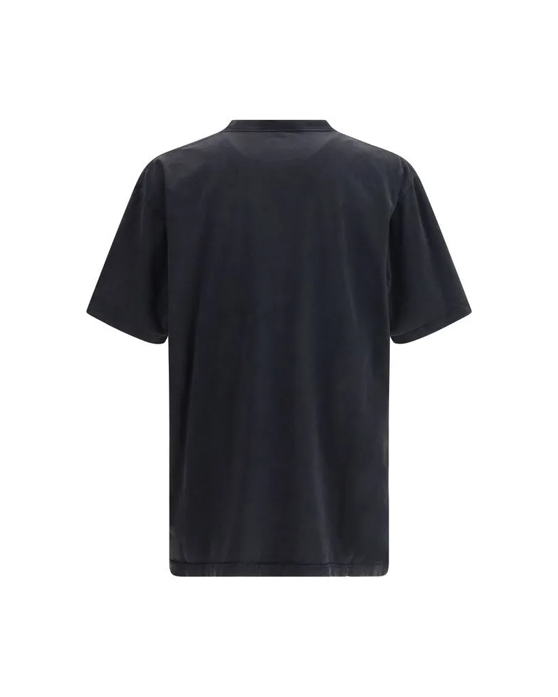 Balenciaga Men's Black Cotton T-Shirt Black