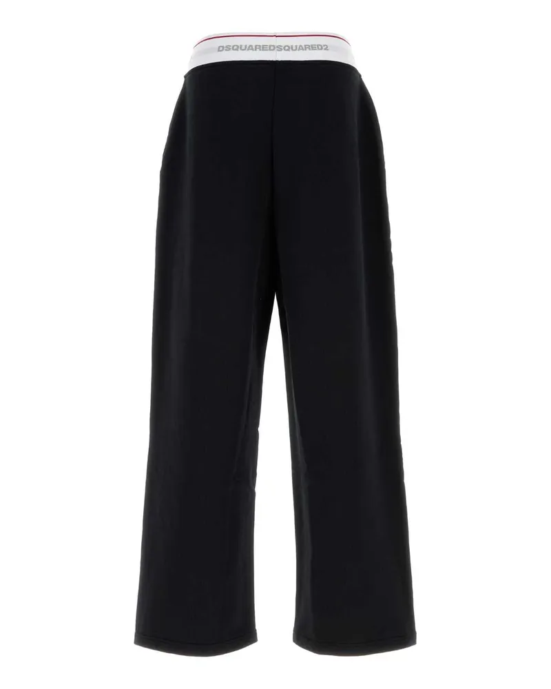 Dsquared2 Men's Black Cotton Joggers Exterior: Pantaloni Trousers Black