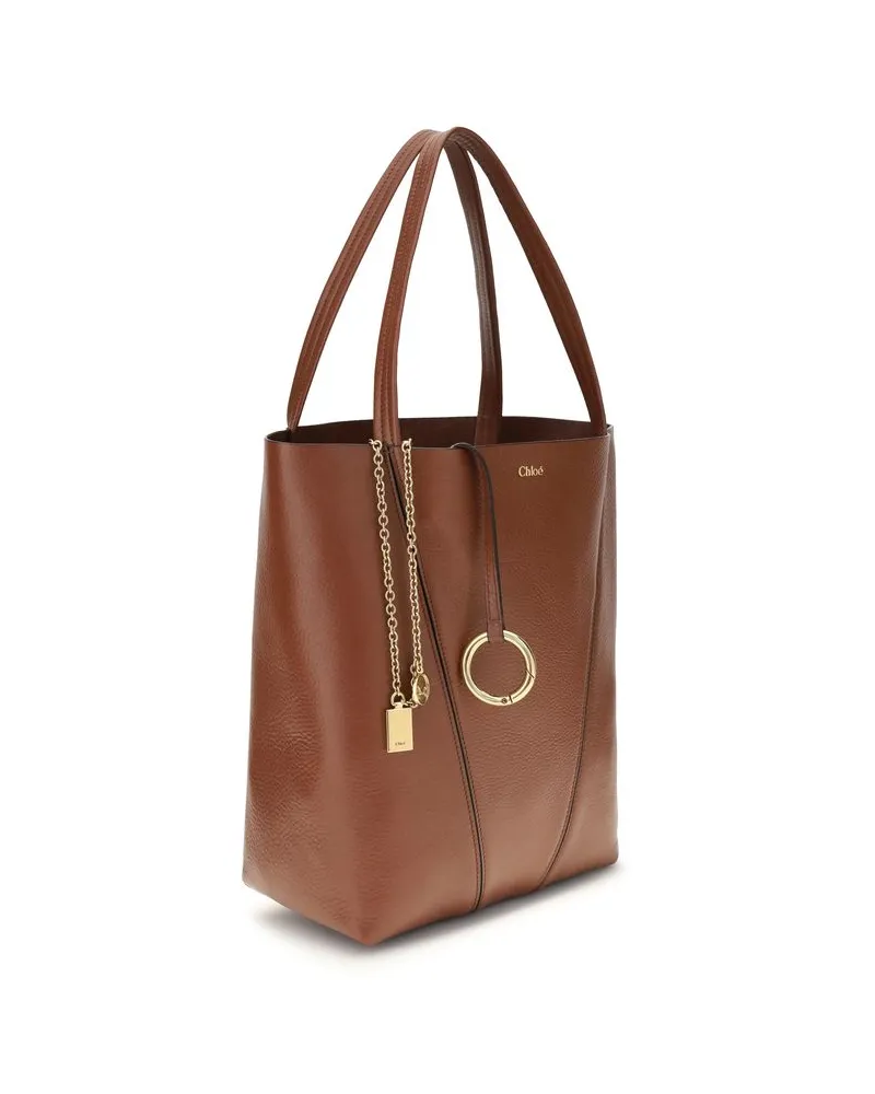 Chloé Women's Brown Calf Leather Bos Taurus Shoulder Bag Brown