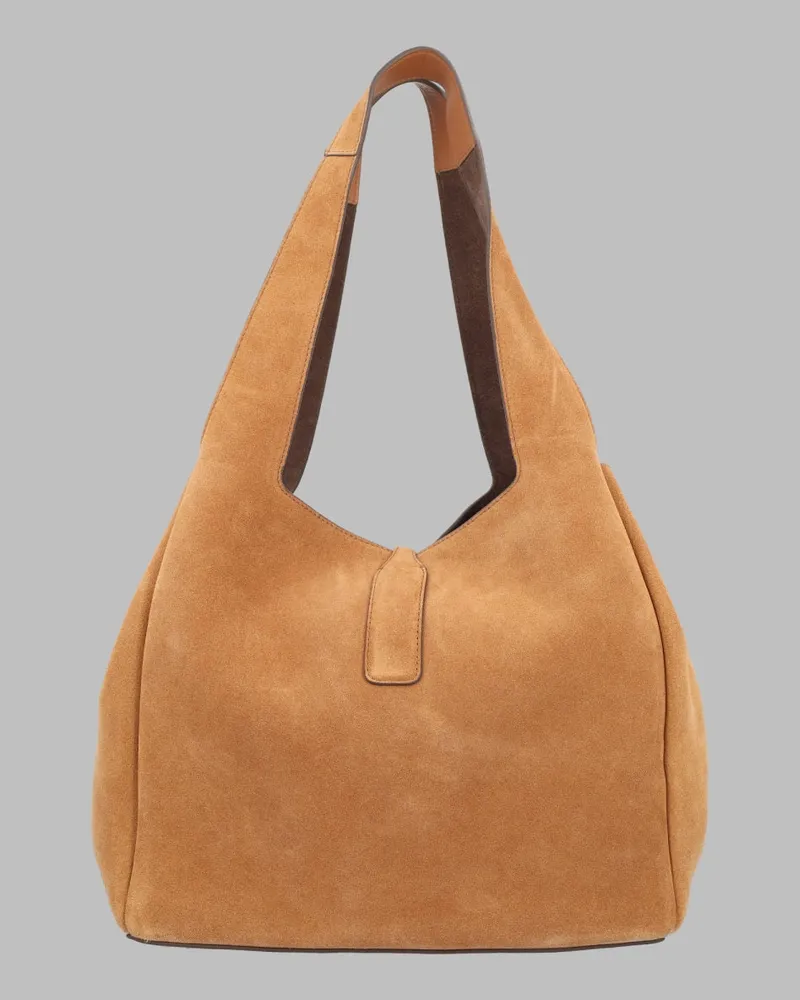Hogan Women's Leather Shopping Tote Beige Shoulder Bags Beige