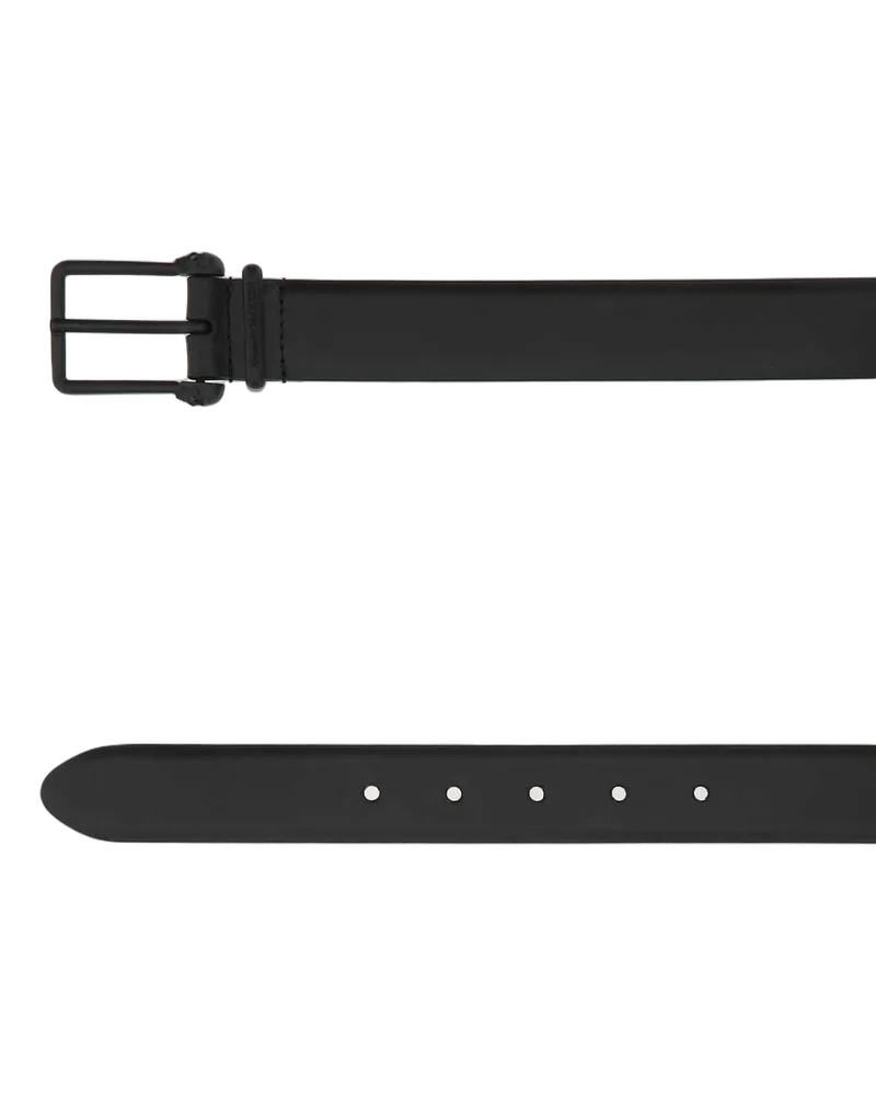 Alexander McQueen Men's Black Leather Belt 1070 Cinture Black