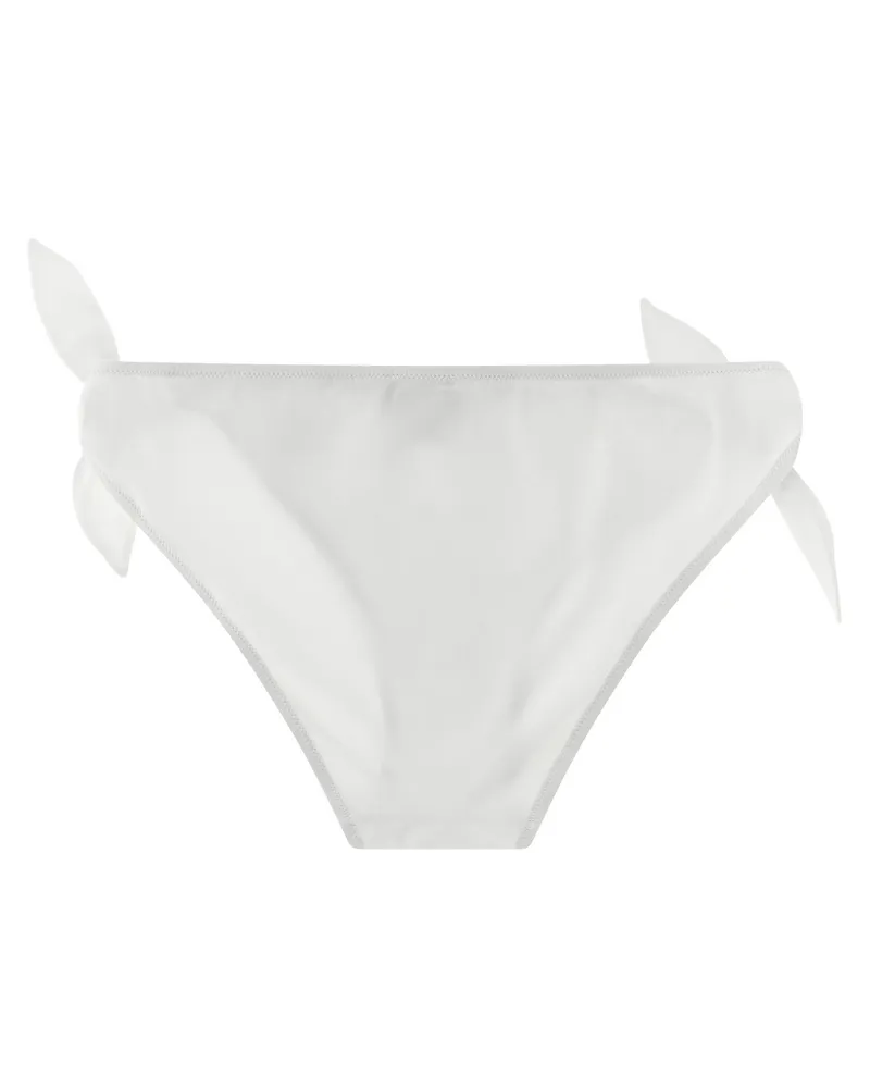 Dolce & Gabbana Metal DG Logo Bikini Bottoms — white White