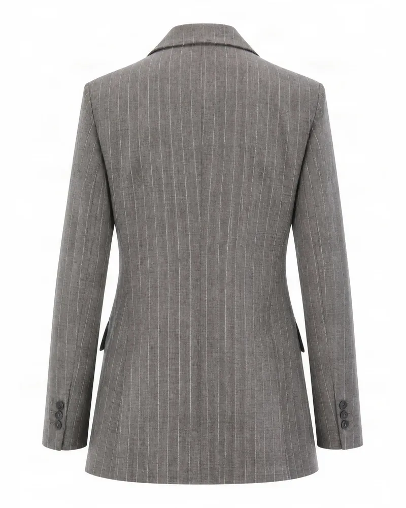 P.A.R.O.S.H. P.A.R.O H. Pinstripe Wool Blazer — Gray Gray