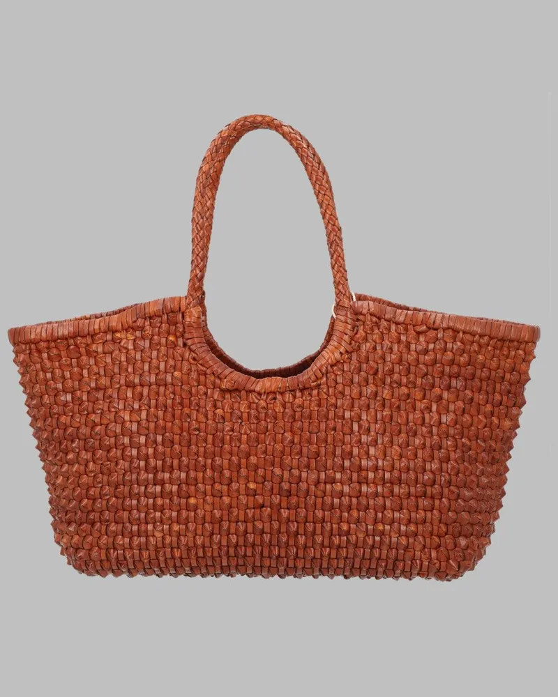 Dragon Diffusion Nantucket Cactus Leather Shoulder Bag — Beige Beige