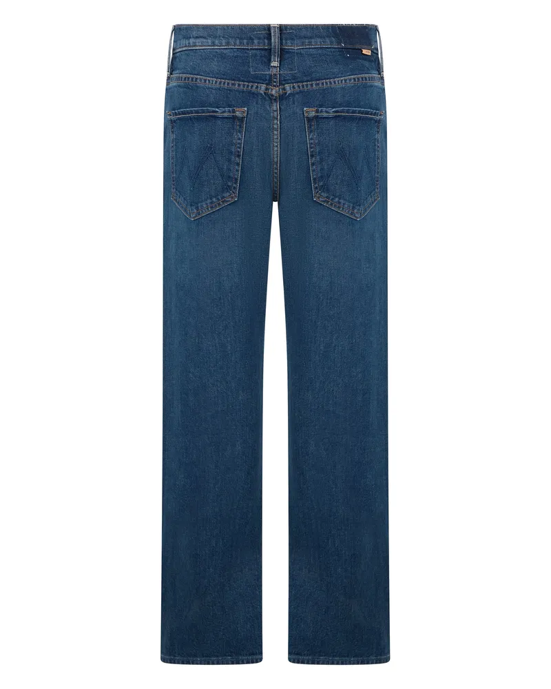 Mother Women's Straight-Leg Jeans Blue Cotton Blue