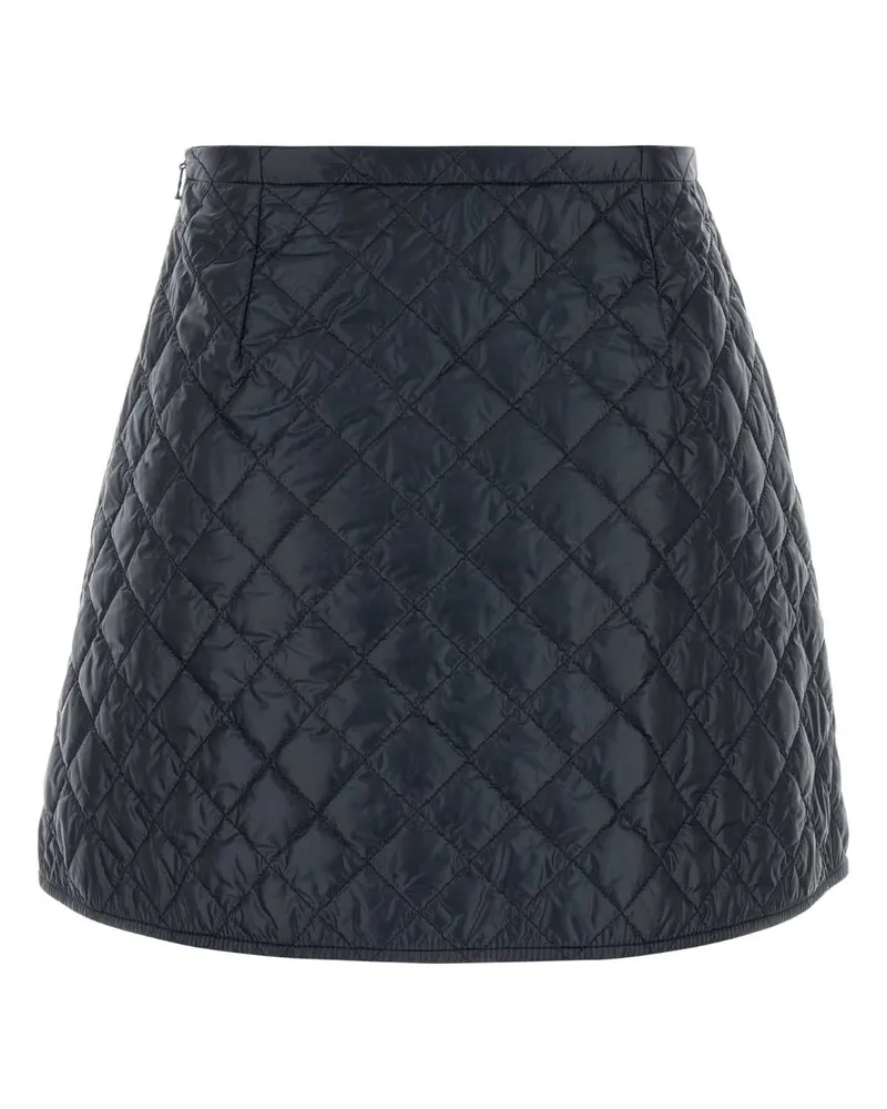 Moncler Women's Midnight Blue Nylon Mini Skirt 778 Exterior: Lining: Gonne Navy