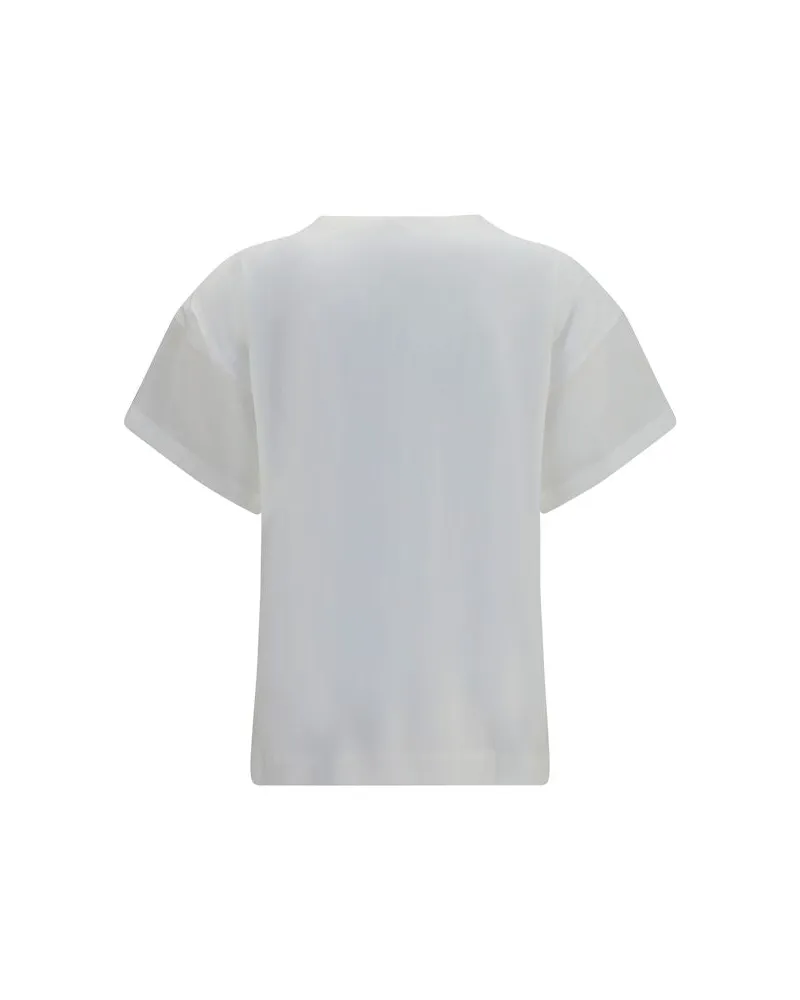 Brunello Cucinelli Women's White Cotton T-Shirt White