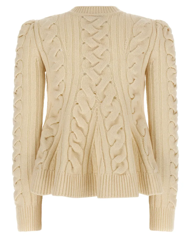 Alexander McQueen Women Beige Wool Cardigan Clothing Beige