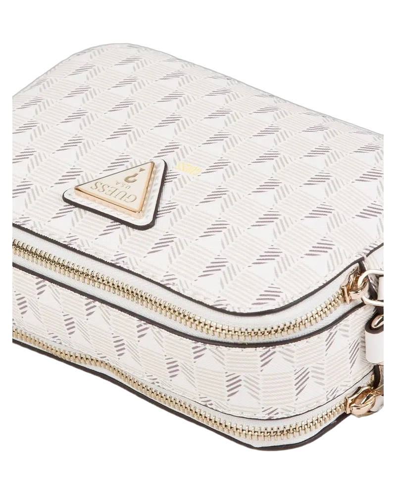 Guess Women's Crossbody Bag Stone Logo Polyurethane Crossbody-bags Beige