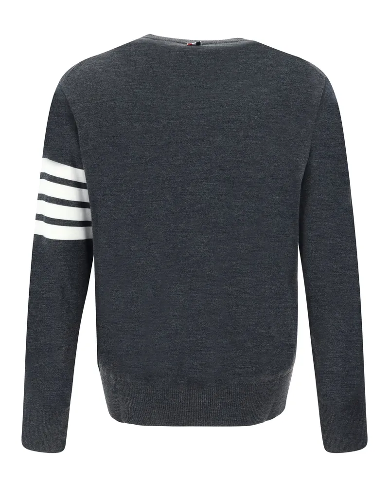 Thom Browne Virgin Wool Sweater — Gray Gray