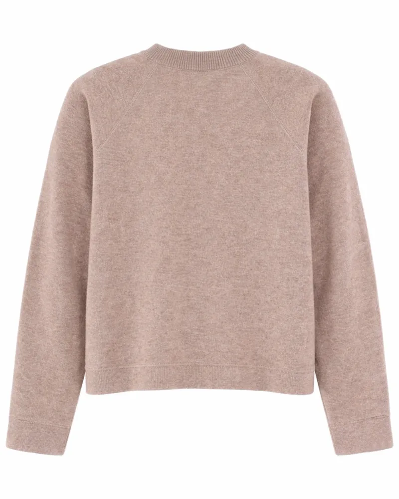 Max Mara Cashmere and Wool Blend Sweater — Beige Beige