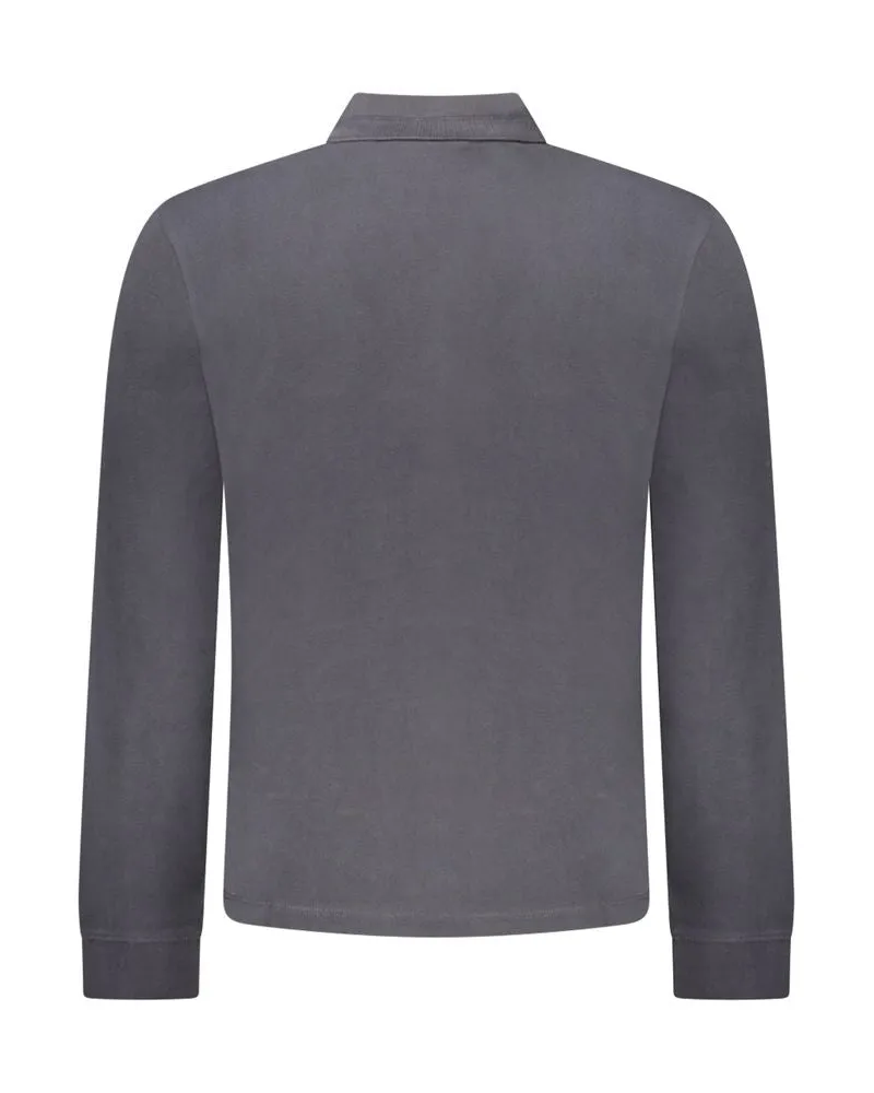 Napapijri Cotton Long-Sleeved Polo — Black Black