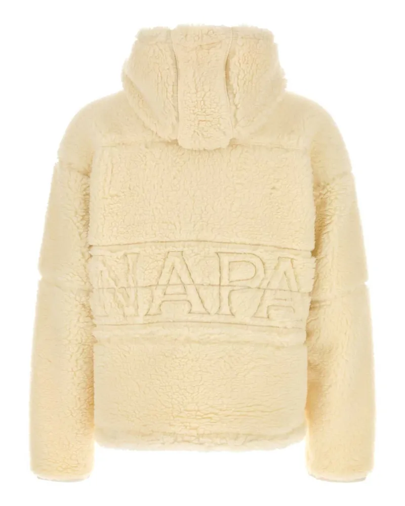 Napapijri Men's Ivory Teddy Fabric Jacket N1j Felpe Beige