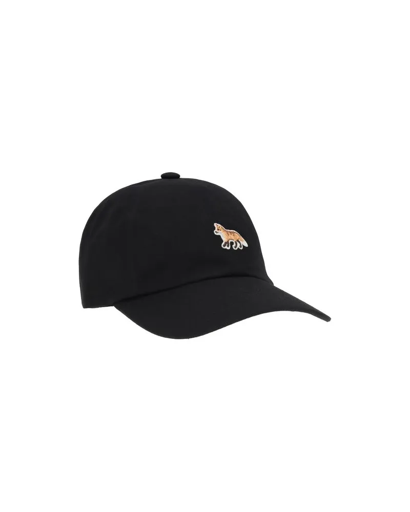 Kitsuné Women's Black Cotton Cap (baseball Hat Black