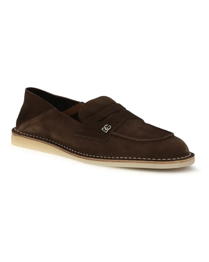 Dolce & Gabbana Suede Loafer — Brown Brown